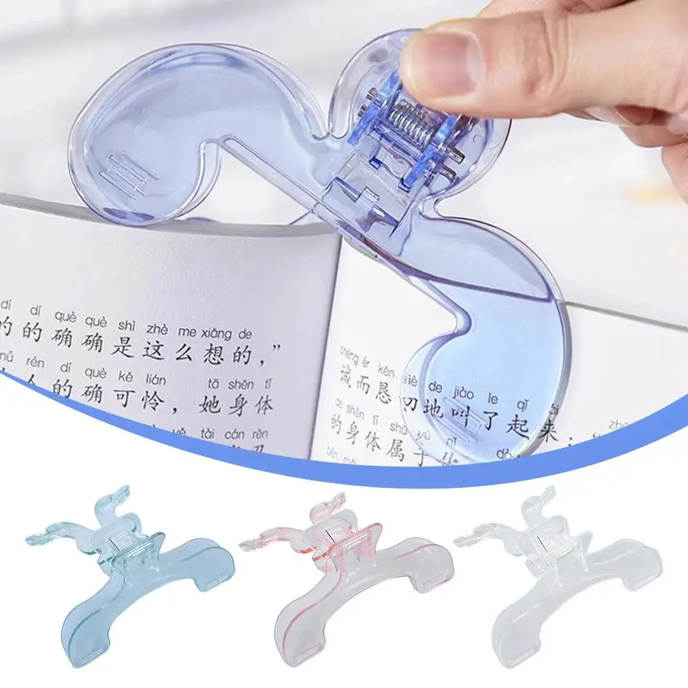 New Easy To Read Fixed Book Clips 12° Plastic Transparent Book Holder Anti-slip Note Holder for Student Learning Tools