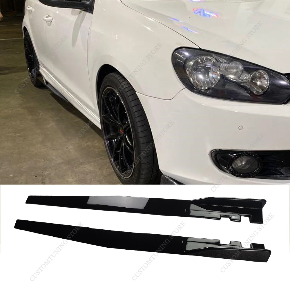 

For VW Golf MK6 Side Skirts Extension Rocker Panels Lip Splitters Golf MK6 GTI GTD R TSI TDI MPI 2009-2013 BodykitS Tuning