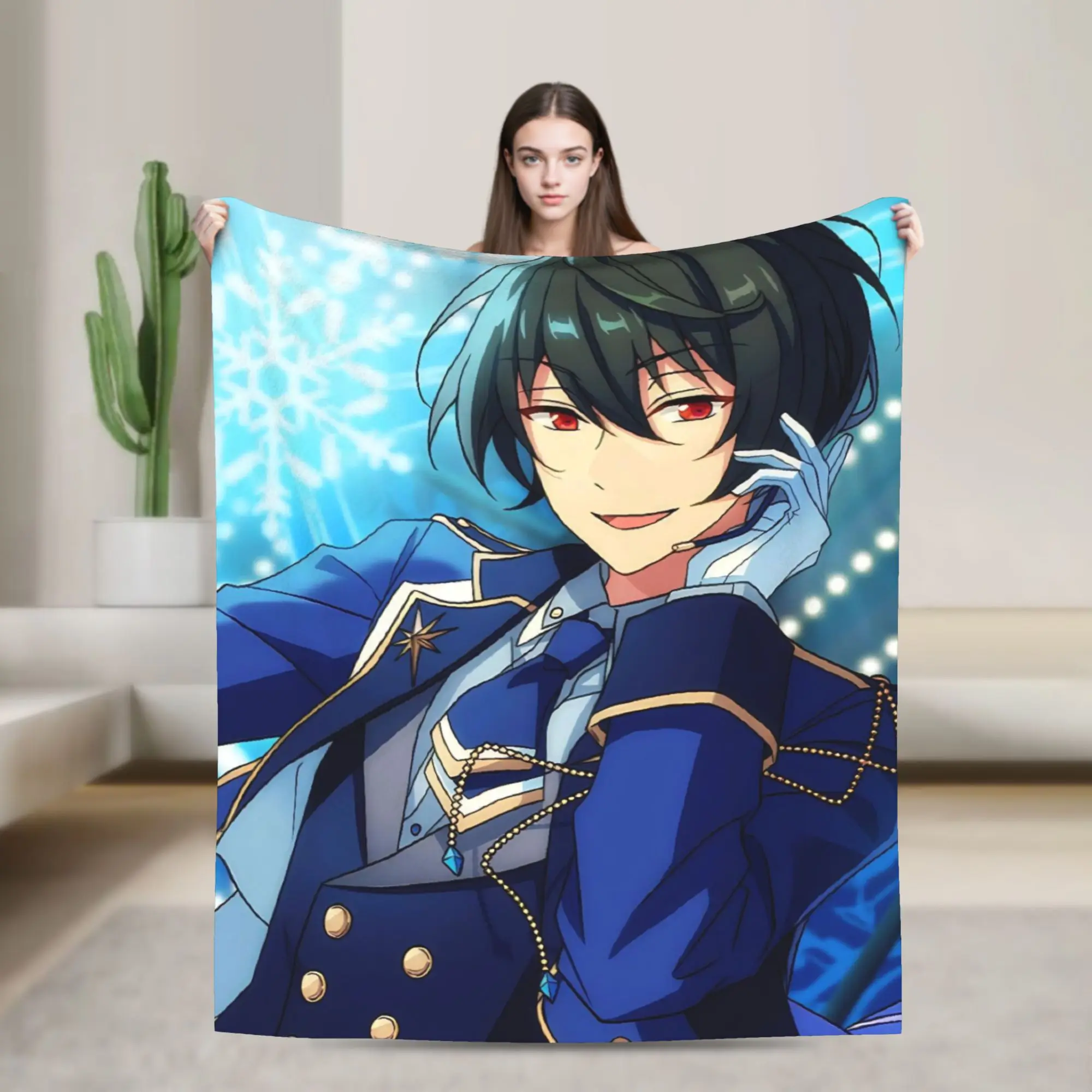 E-Ensemble-Stars Blanket Multi-size Soft Fuzzy Plush  Throw Blankets for Sofa Couch and Bed