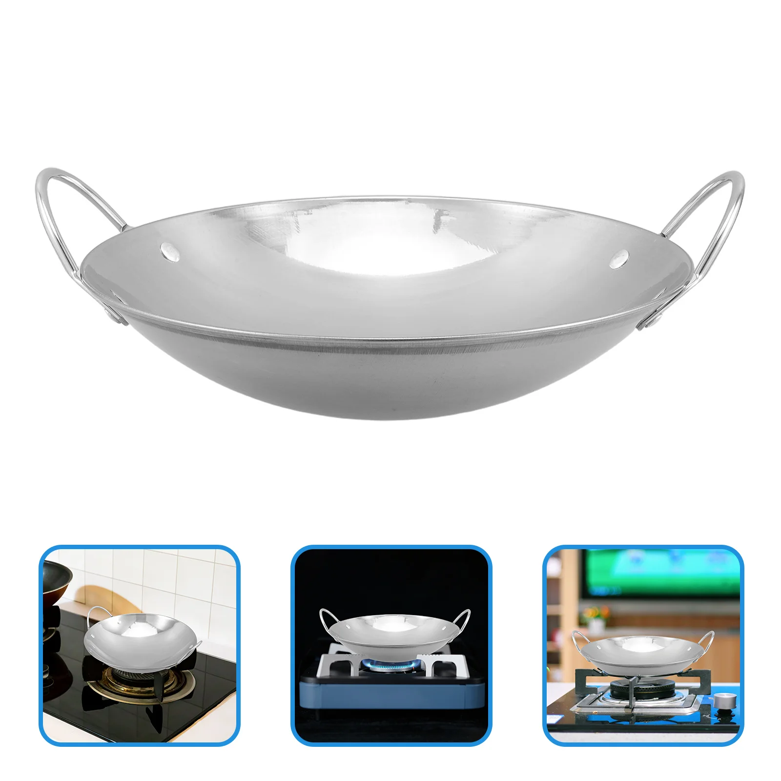 

Double Handle Cooking Household Metal Kitchen Pan Non-Stick Heat Resistant Premium Stockpot For Home Restaurant Smooth Surface
