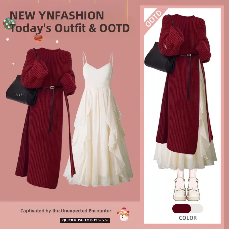 

Ele вязаный свитер и комплект Dr, женский уникальный костюм из двух предметов, осенне-зимний наряд Faion, длинный свеч, высокое качество