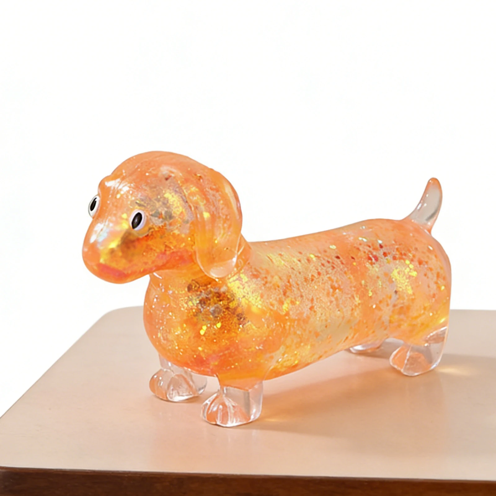 

Мячик-антистресс в виде таксы с блестками, забавный сжимаемый мячик-собачка для взрослых, для вечеринок, подарков и пасхальных корзин