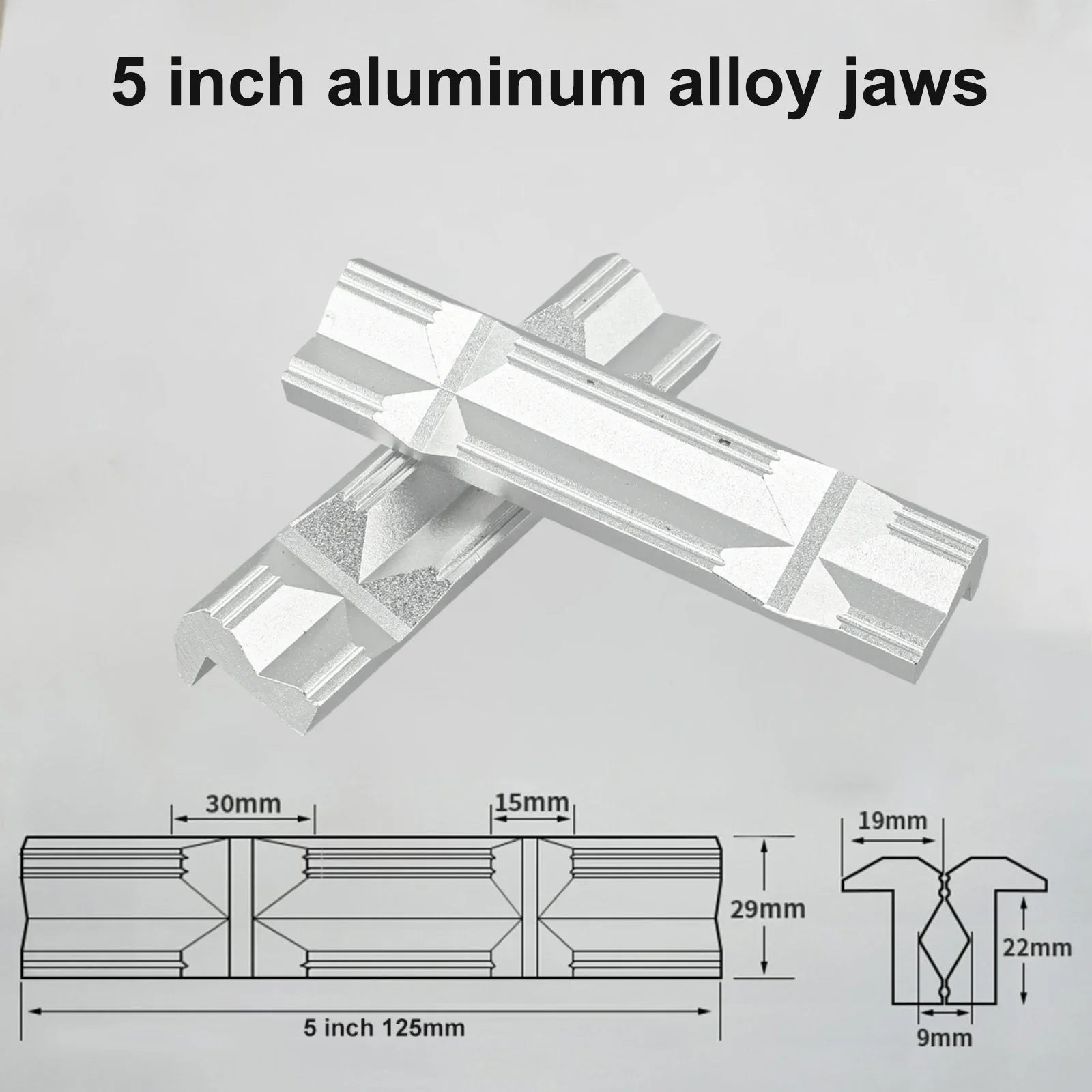 1pair CNC Milling Steel Vise Hard Jaw Fixture V-Type Jaw Aluminum Alloy Magnetic Suction Table Vice Hard Jaw Fixture 4