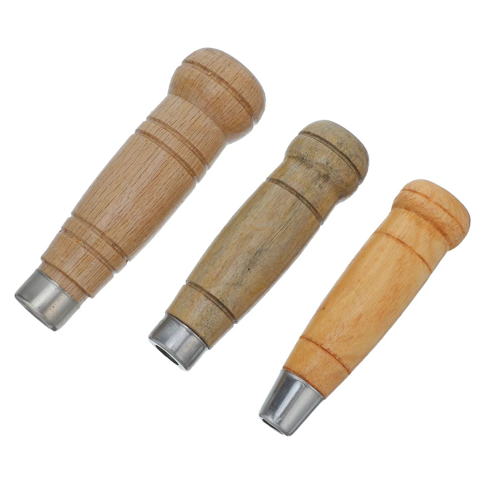 3Pcs Kitchen Knife Handle Natural Solid Wood hand-polished Knife Handle Replacement For Chef Knife Japanese Wood Ergonomic Grips view 4
