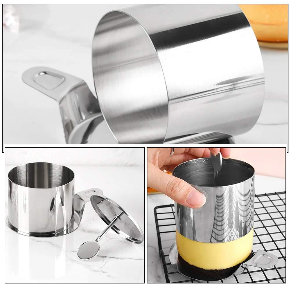 

1Set Cake Mold Stainless Steel Round Mousse Ring Cake Collar Baking Tool for DIY Baking Chocolate Decorations Dessert Molds