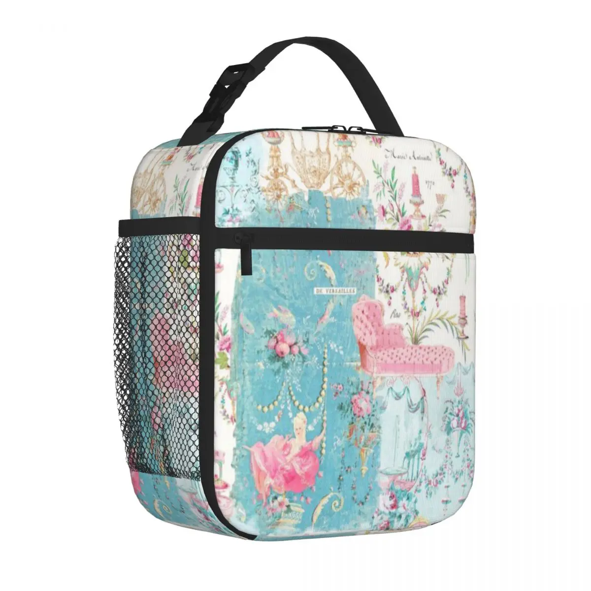 Hot Sale Marie Antoinette Versailles Tattered And Torn Art Print Oversized Insulated Food Bag Lawn Dining Lightweight Lunch Bag