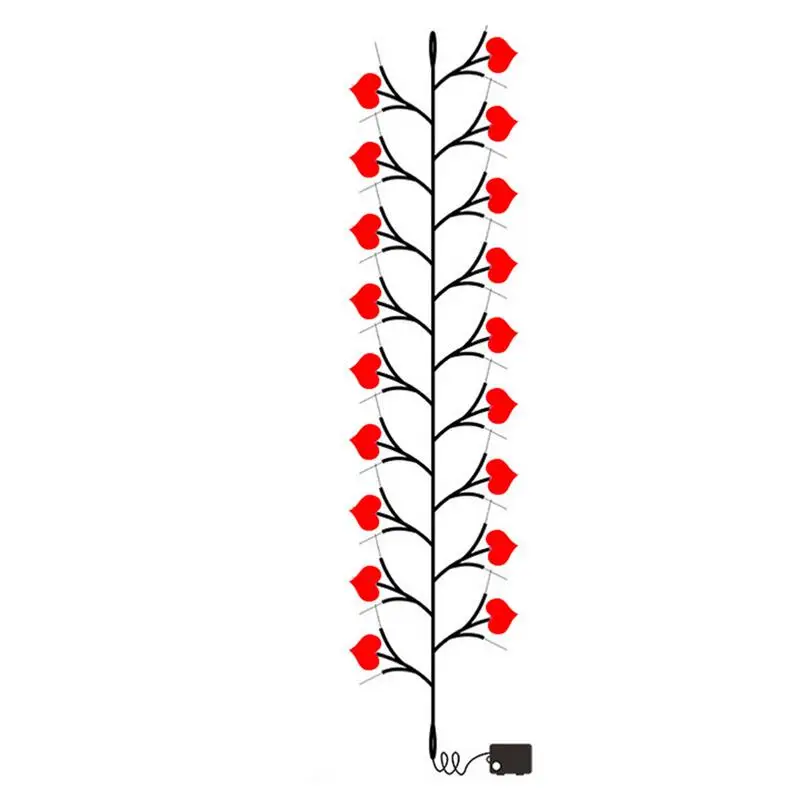 Valentine Heart Light String Valentine Red Heart Lights In String Bendable String Lights Battery Operated For Bedroom Hotel
