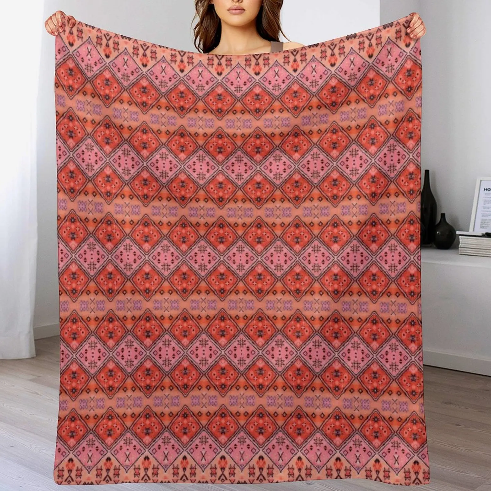 

Boho Farmhouse Stylish Oriental Traditional Moroccan Style Artwork Throw Blanket Moving Luxury Extra Large Throw Blankets