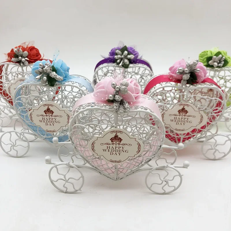 10/30pcs Love Carriage Style European Creative Personality Tieyi Happy Candy Baby Full Moon with Hand Gift Box Site Decoration