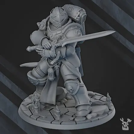 IMPERIAL TEMPLAR Crusader, Космический воин, Миниатюры Wargame, Рисунок, Бесконечность, Gamema