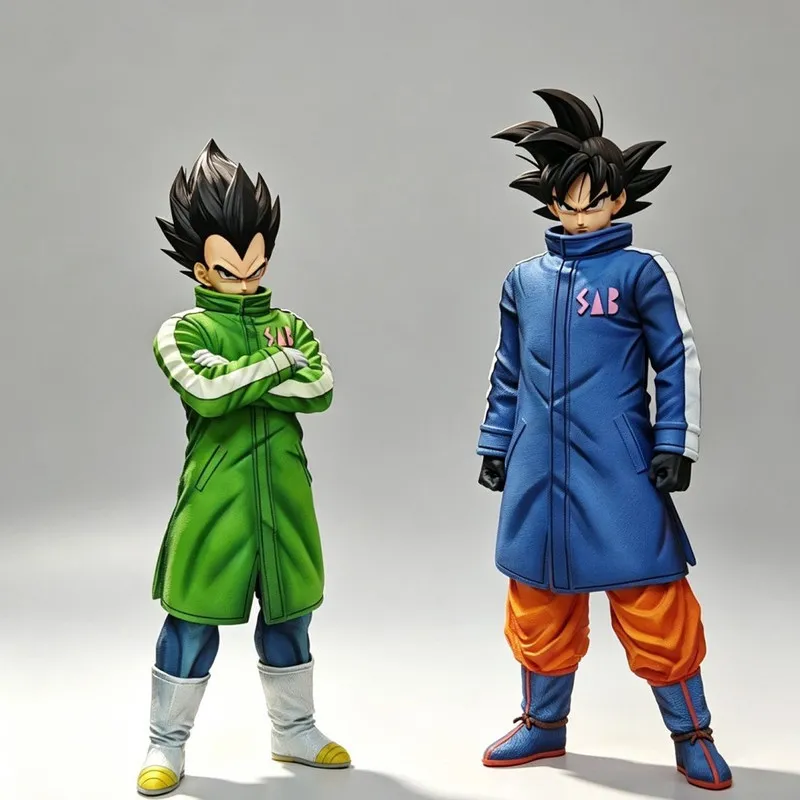 Dragon Ball Anime-Actionfigur, Super-Saiyajin Vegeta, Son Goku, Schneemantel-Statue, Sammlermodell für erwachsene Anime-Sammler.