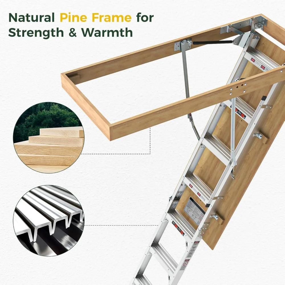 10 Fuß klappbare Dachbodenleiter für einfachen Toegang und Aufbewahrung im Loft
