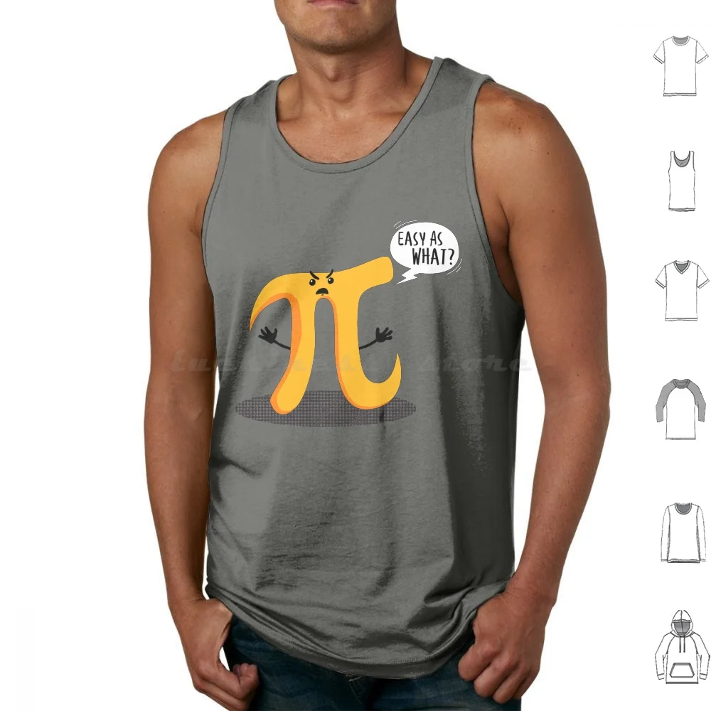 Easy As Pi Tank Tops Vest Sleeveless Funny Kawaii Cliché Idiom Humor Saying Quote Joke Math Geometry Science Nerd Geek