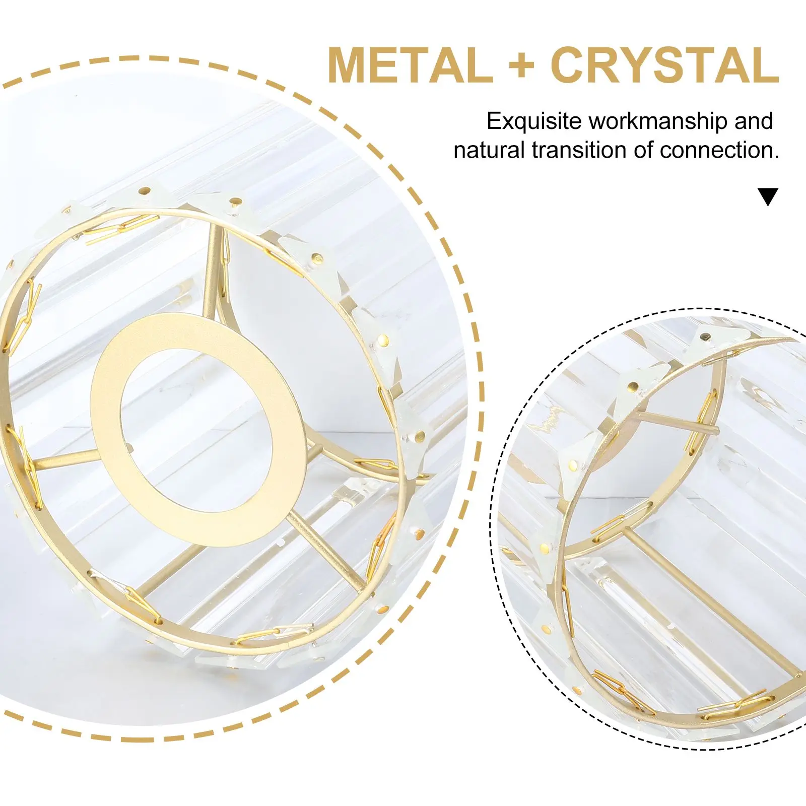 Crystal Ceiling Lamp Shade Clear Mini Replacement Protective Dustproof European Style Lampshade Lighting Accessories