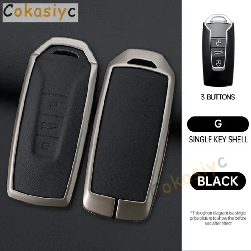 ل VW Volkswagen Polo Tiguan Passat B5 B6 B7 Golf 4 Jetta Lavida Skoda Octavia Golf 7 MK7 ID.3 4 غطاء حافظة مفاتيح السيارة من سبائك الزنك #5