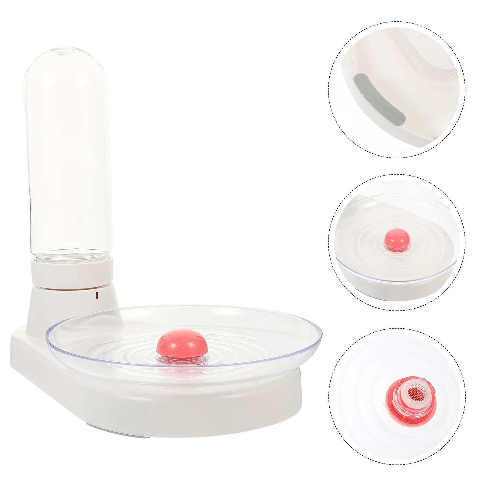 

Pet Waterer Automatic Water Dispenser Lightweight Compact Stable Base Plastic Water Fountain Pet Drinking Container
