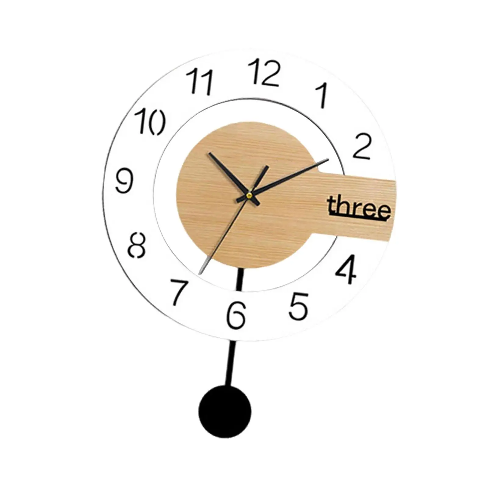 Wall Hanging Clock Silent Crafts Home Decor Art Decor Round Ornament Minimalist