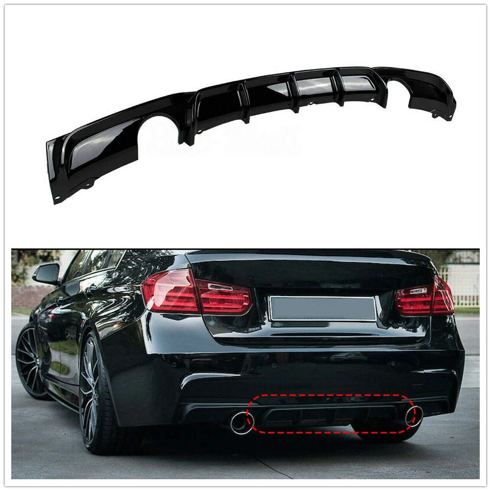 

Rear Bumper Diffuser Lip Exhaust Guard Spoiler Plate Splitter ABS For BMW F30 3 Series 320i 328i 335i 325i 2012-2018 M Sport