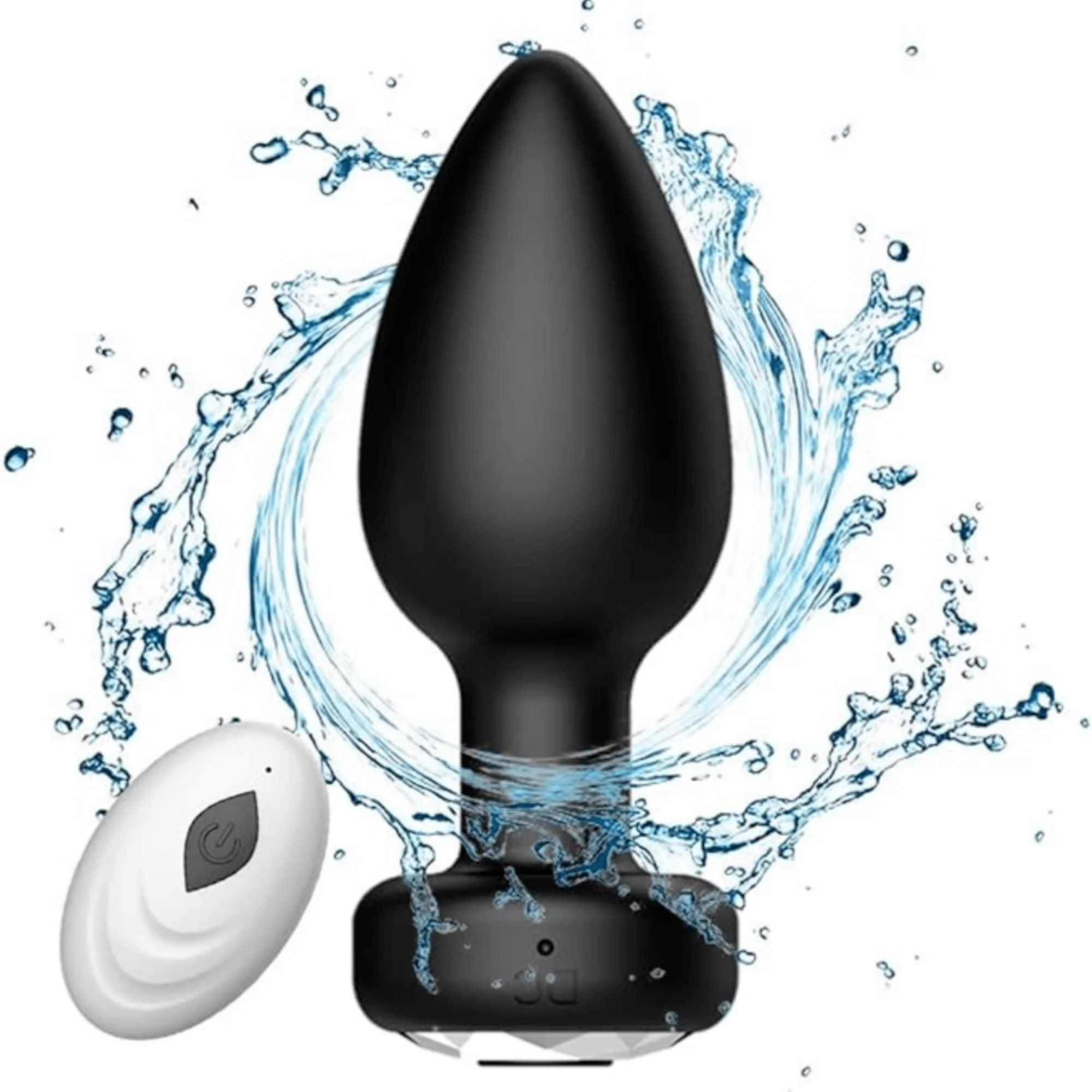 10 modes of anal vibrator made of silicone material, black, ultra-high frequency, USB connection, remote control, 10 modes of fr