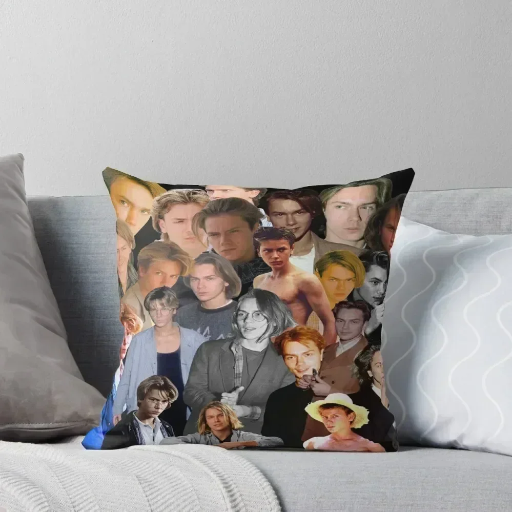 

river phoenix photo collage Throw Pillow Cusions Cover Custom Cushion Photo Bed pillowcases pillow