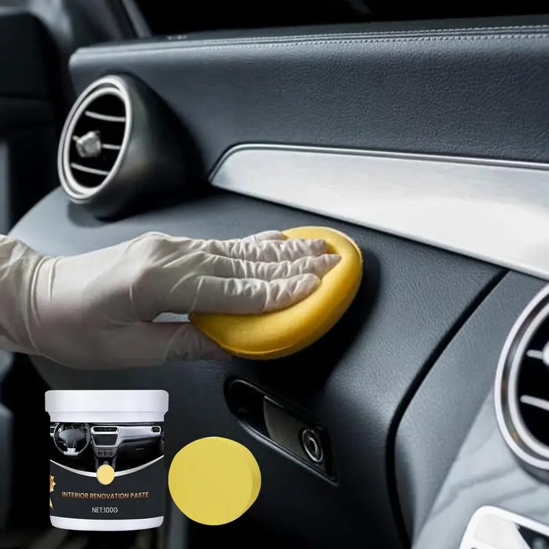 

Car Interior Plastic Restore Coating Cream Auto Leather Recolour Balm Leathers Color Restorer Dashboard Restorer For Car Truck