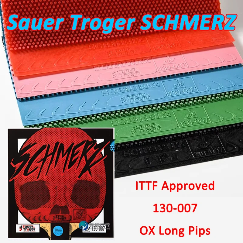 

Sauer Troger SCHMERZ OX Table Tennis Rubber Medium Pips ITTF Approved Ping Pong Rubber Long Pips Original German Rubber 130-007