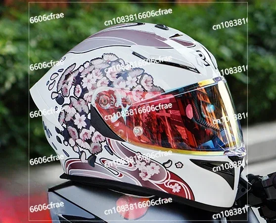 Summer Motorcycle Helmet Girls Locomotive Safety Helmet Male Anti Fog Cute Electric Car Couple Helmet RSV