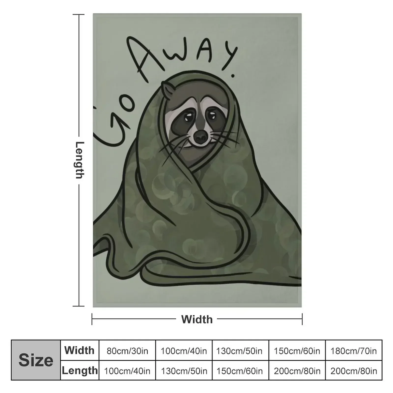 Introvert Raccoon Throw Blanket blankets and throws valentine gift ideas Softest Camping christmas decoration Travel Blankets