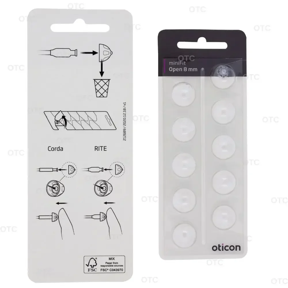 

Oticon Minifit Open 8 mm Domes Hearing Aid Replacements Domes 1pack 10pcs for Oticon Hearing Aids