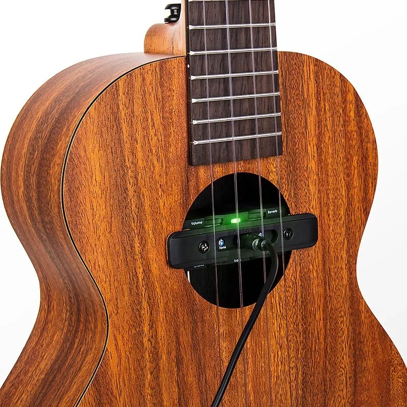 DOUBLE U0 Ukulele Pickup Built-In Chorus Delay Reverb Effects Soundhole Dual Channel Pick Up System Acoustic Ukulele Accessories