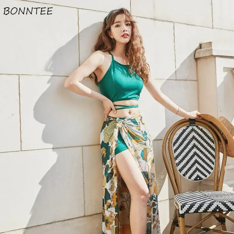 

Комплект бикини женский корейский модный летний горячий простой тонкий молодой женский сексуальный купальный костюм женский шикарный разделенный купальник из трех частей