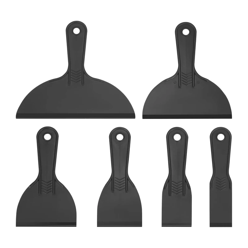 6Pcs Putty Scrapers Set Plastic Putty Scrapers Kit Spatula Set Paint Scrapers Tools Painting Scrapers Set Filling Putty Tool