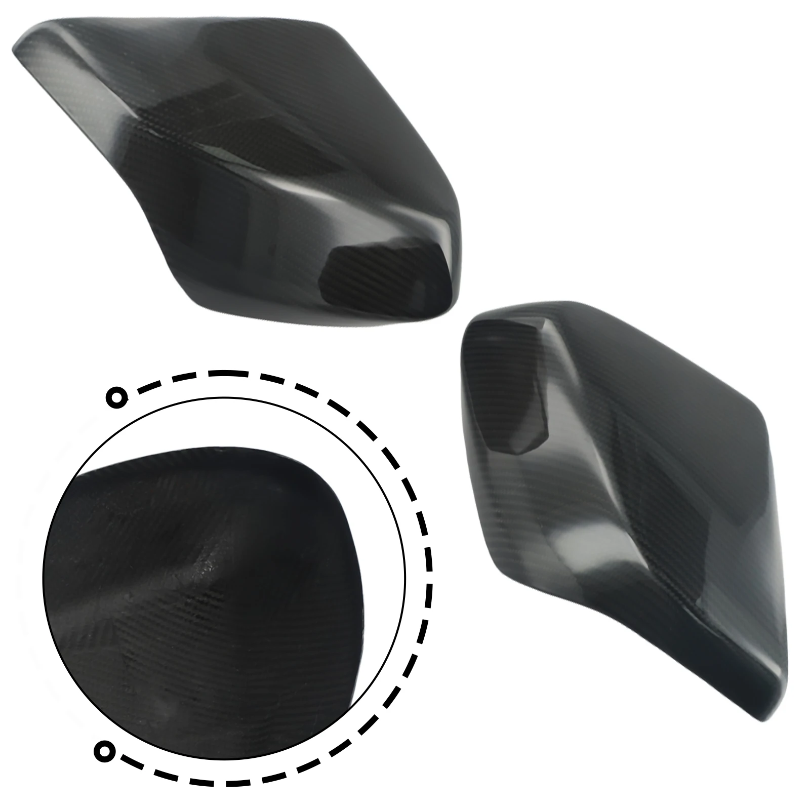

A Pair Of Left And Right Carbon Fiber Car Rear View Mirror Covers Black For Chevrolet C8 For Corvette Z51 2020-23