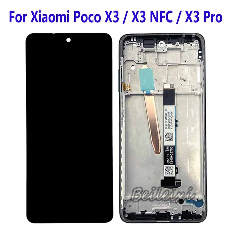 

For Xiaomi Poco X3 MZB07Z0IN MZB9965IN M2007J20CI LCD Display Touch Screen Digitizer Assembly For POCO X3 NFC X3 Pro M2102J20SG