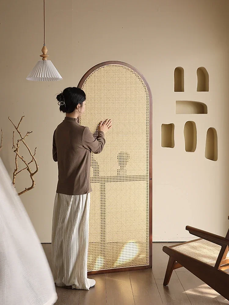 حار بيع الصلبة الخشب الروطان شاشة التقسيم غرفة المعيشة لمنع المدخل إلى رف مدخل غرفة نوم بسيطة #3