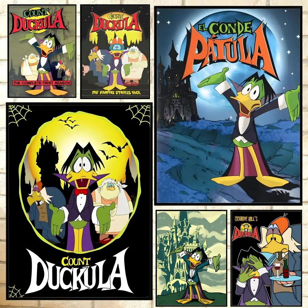 anime Count Duckula Poster HD Poster Anime Aesthetic Wall Art For Game Anime Lovers Bedroom Gaming Room Decor Ideal Gift