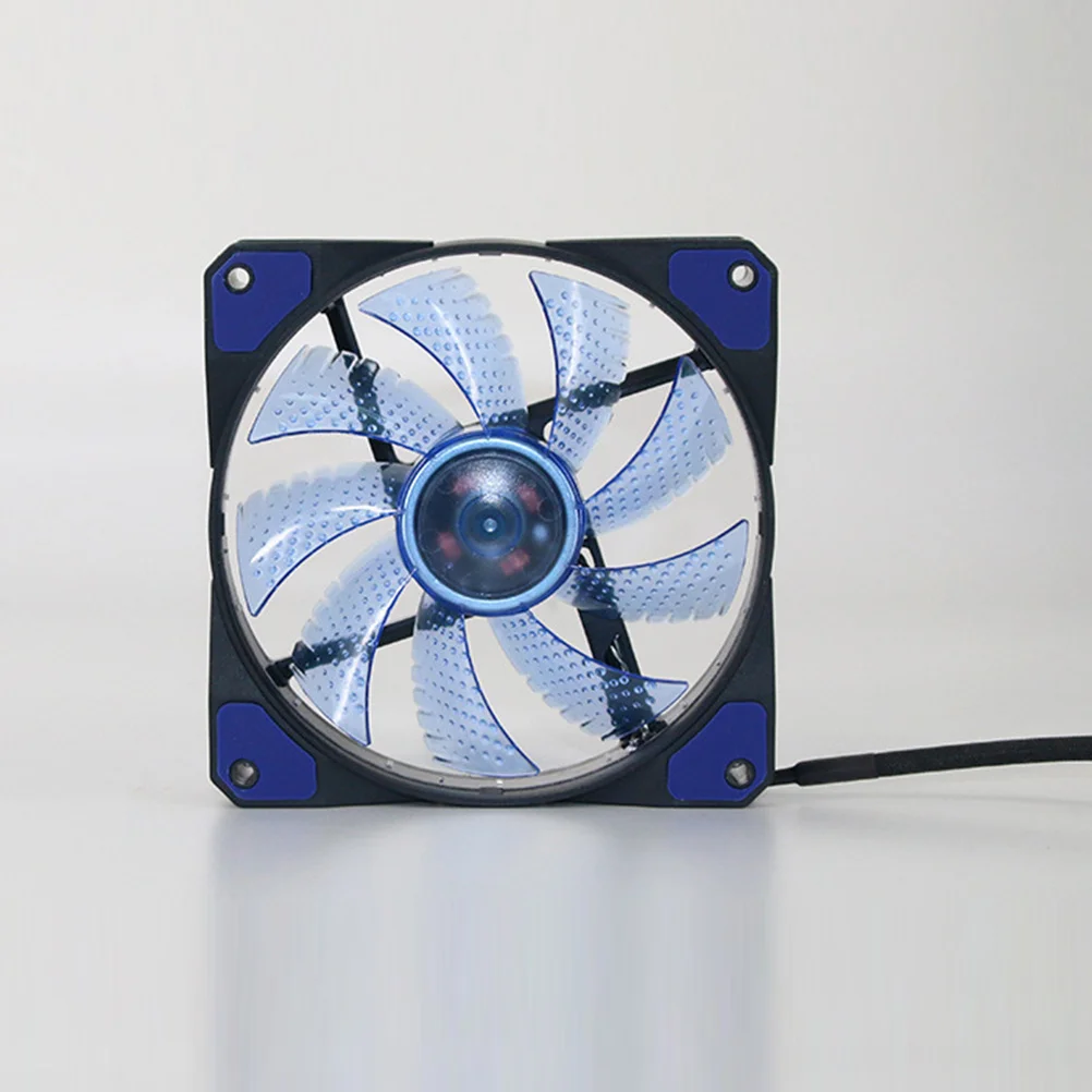 

12Cm Rgb Case Fan Super Quiet with Anti Vibration Pads Cooling Fan for Computer CPU Desktop Chassis 12V Dc Blue