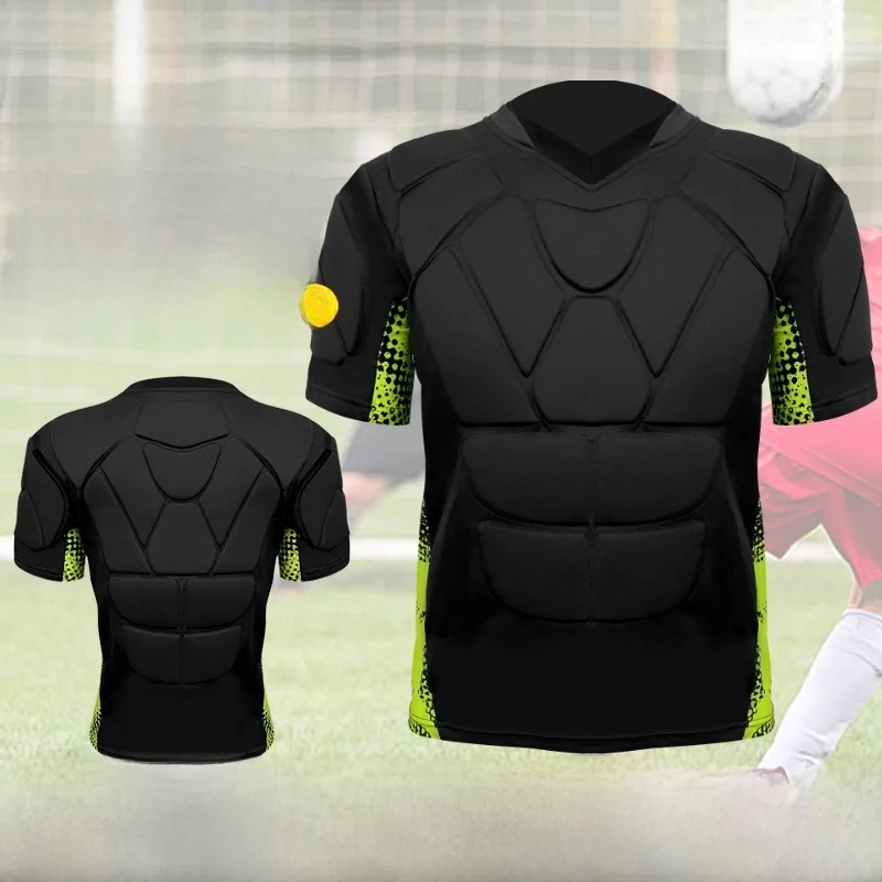 Sport Shirt Protection Short Sleeve Football Goalkeeper Training Guard Chest Ice Hockey Uniform without Brand Registered Trad...