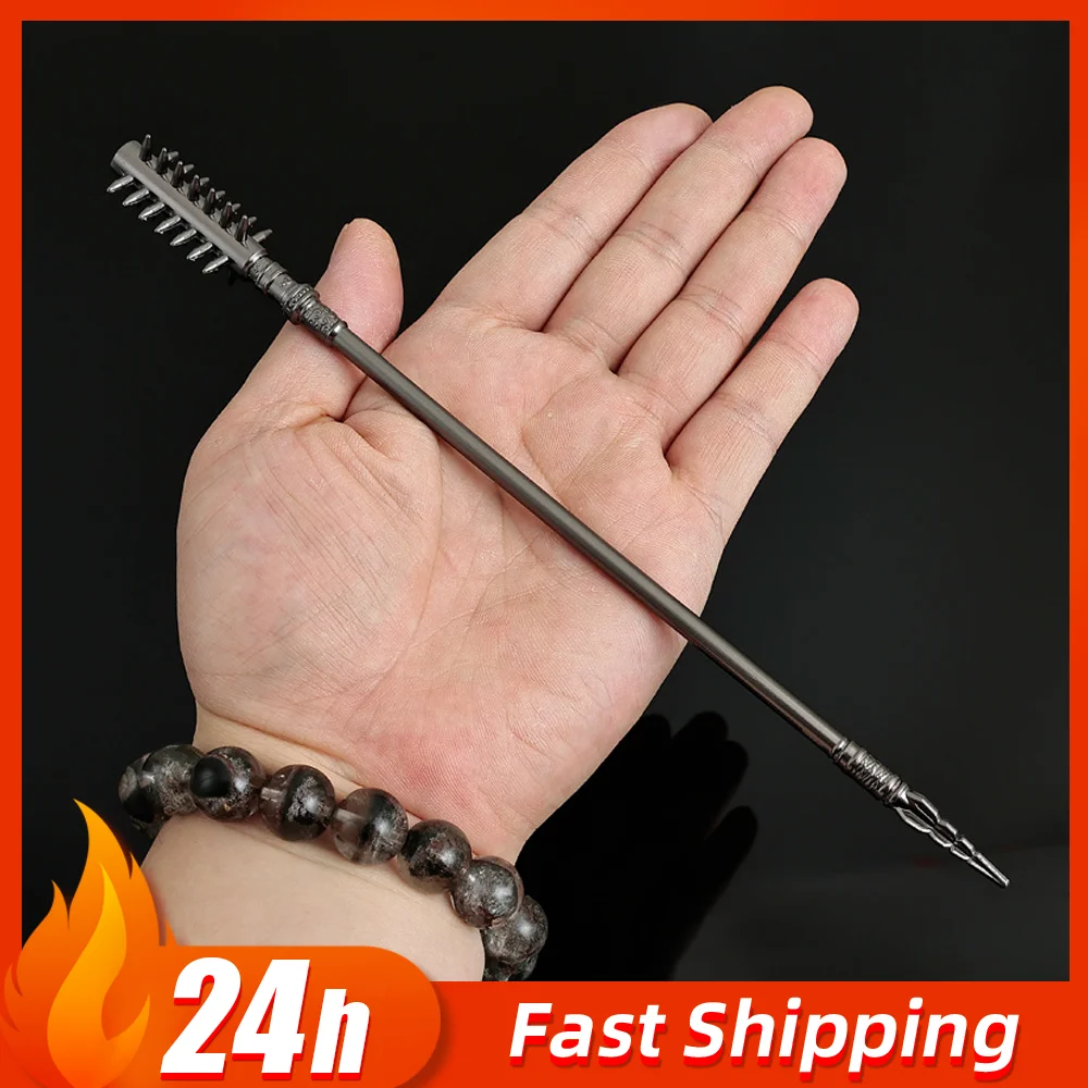Armas chinas antiguas de 22cm, Pagoda de hierro · Espadas de armas de Metal Mace, periféricos de juego, adornos coleccionables, regalos para festivales, Juguetes