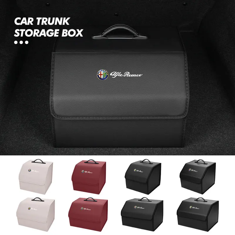

2026 Горячий автомобильный органайзер Alfa Romeo, ящик для хранения багажника, сумка-контейнер для уборки Alfa Romeo 159 Giulietta 156 147 Giulia Mi