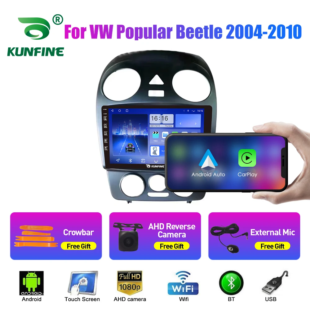 2Din Android Car Radio For VW Popular Beetle 2004-2010 Multimedia Video Player GPS Navigation Stereo Audio Head Unit Carplay 4G