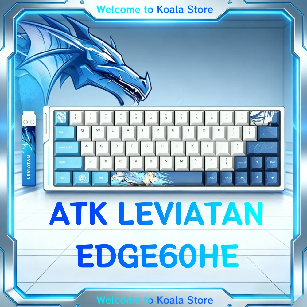 Teclado Gamer ATK LEVIATAN EDGE60HE EDGE63HE com Interruptor Magnético RGB 8K de Baixa Latência, Teclado Personalizado para E-sports para PC com Ergon
