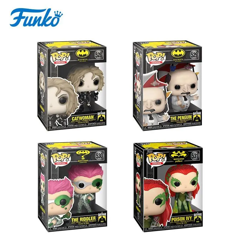 Funko Pop Batman Action Figure Anime Poison Ivy Edward Nygma Penguin Selina Kyle Vinyl Model Toy Figurine Desktop Ornament Gifts