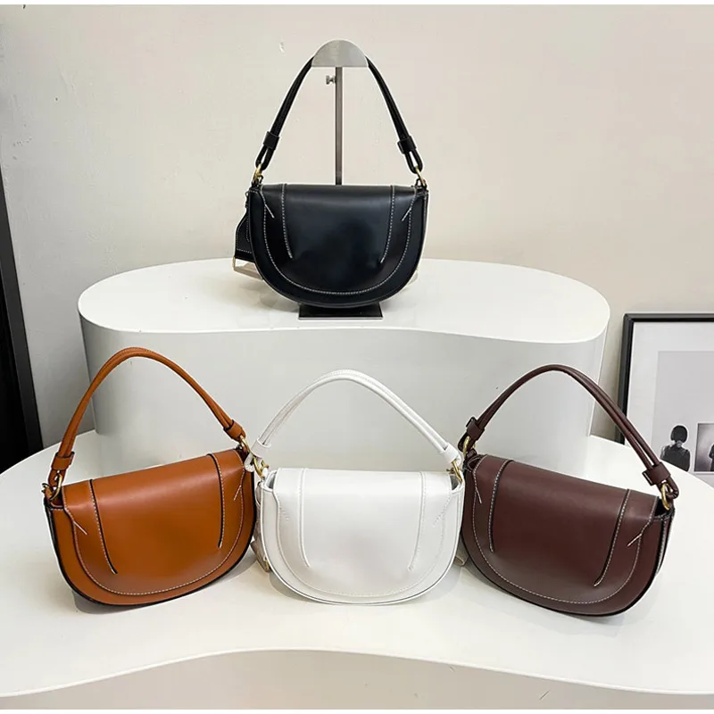 

Брендовая седельная сумка, ручная сумка-раскладушка подмышками, дизайнерские сумки, женские сумки с регулируемым плечевым ремнем, однотонная сумка для подмышек