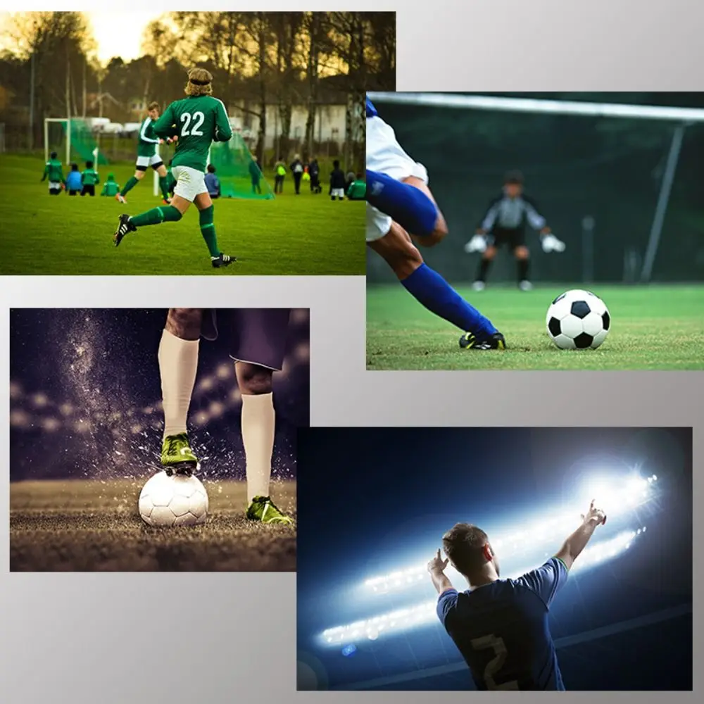 

1 Pair Sports Competition Anti-Slip Kids Goalie Gloves Rubber Cushioning Goalkeeper Gloves Adjustable Breathable Play Football