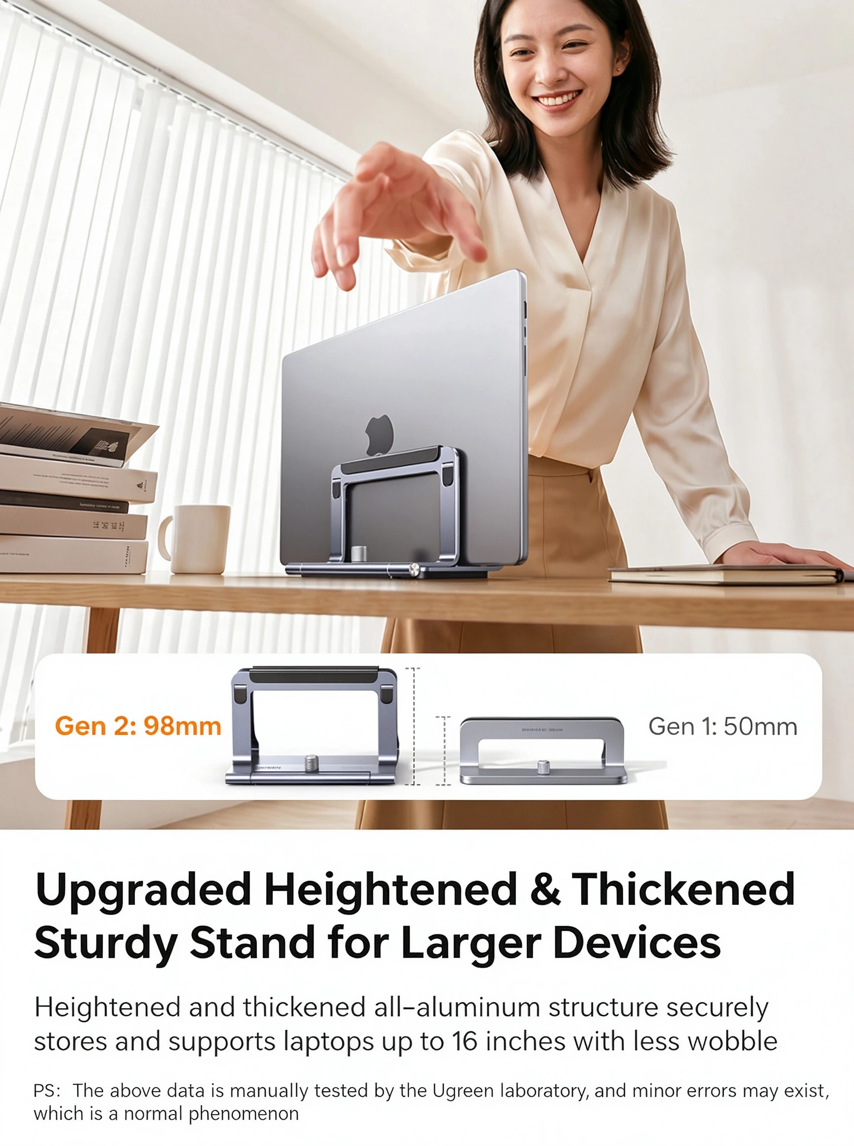 UGREEN LP991 調整可能なアルミニウム製2-in- - Laptop Stand Riser のレビューと価格