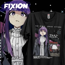 Frieren β Fern Cara y Mimic Anime T Shirt Manga Gift For Anime Lover All Size Cotton