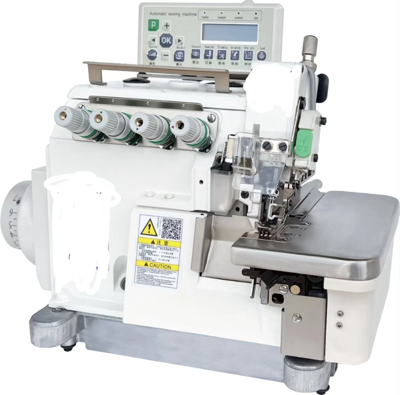 QK-5200D-4/UT  4 Thread Duvet Pillow Towel Electonical Left Hand Overlock Sewing Machine With Auto Footlifter Auto Trimming