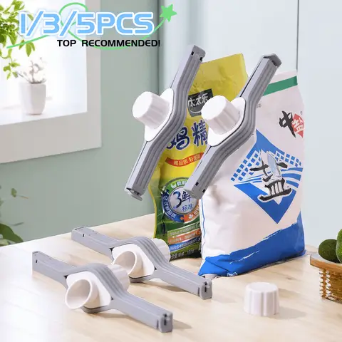 1-5PCS 스크류 캡 씰링 클립 조미료 가방 우유 분말 소금 가방 씰링 클립 스낵 식품 보존 클립 주방 악세사리