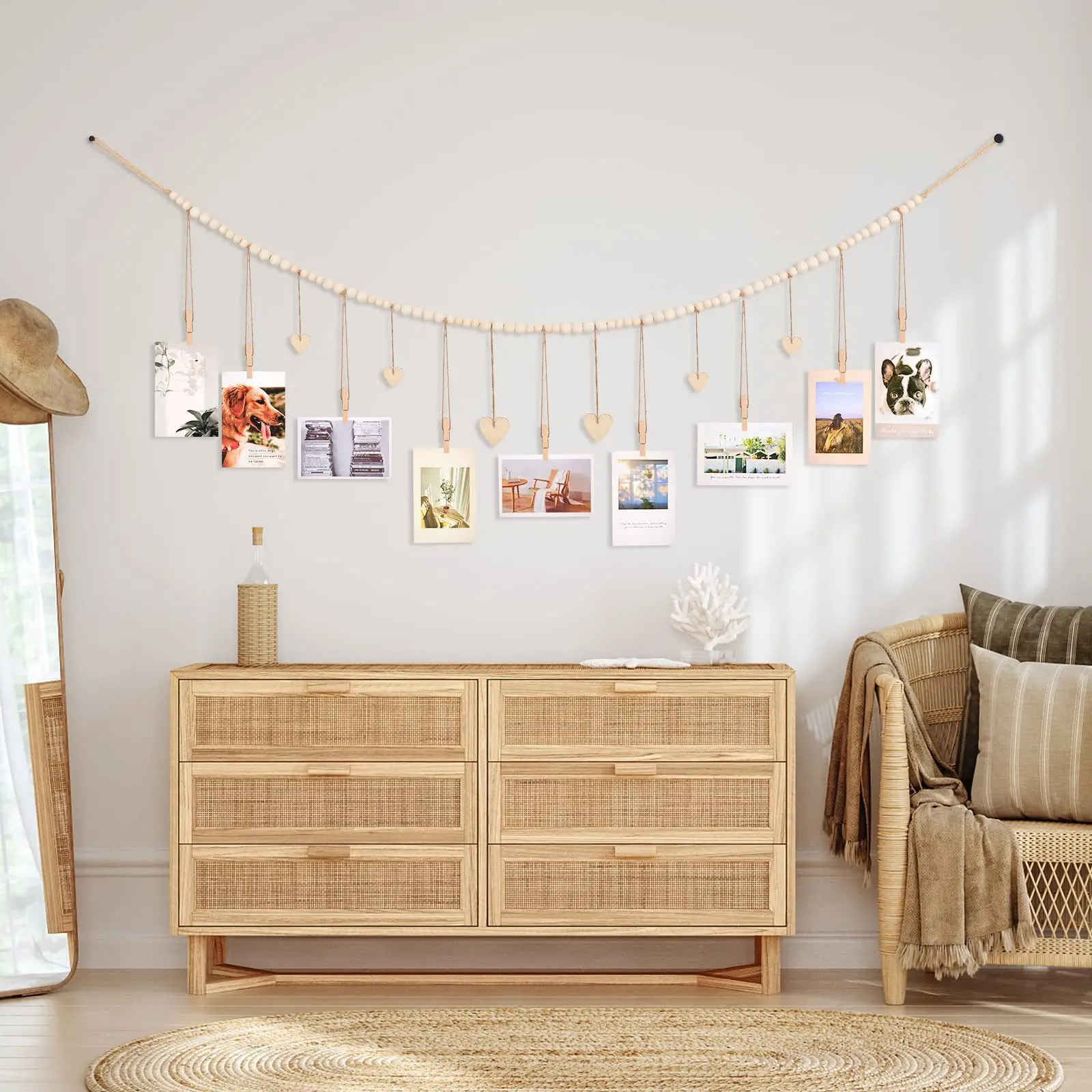 Hanging Photo Display Wall Dec - Engraved Wood Frame recension och pris